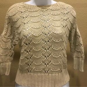 Ann Taylor Loft Petites Sweater Small Beige